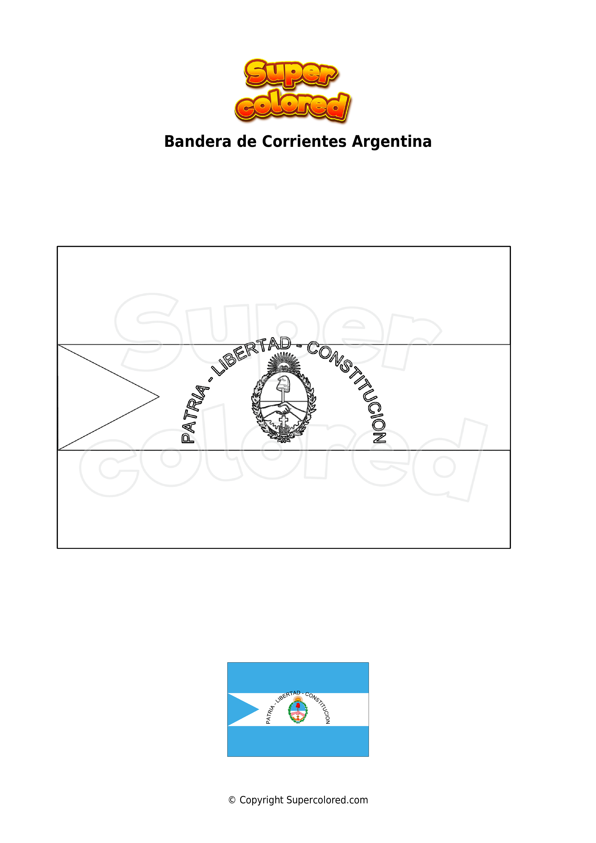 Vinilo Para Portatil Mapa De La Bandera De La Provincia De Corrientes