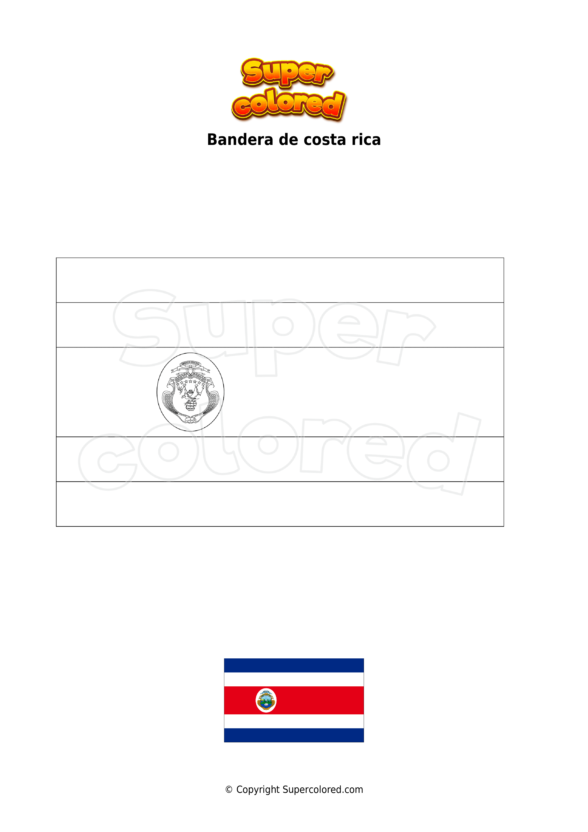 Dibujo De Bandera De Costa Rica Para Colorear Dibujos Para Colorear ...