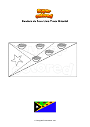Dibujo para colorear Bandera de Cova Lima Timor Oriental