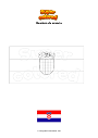Dibujo para colorear Bandera de croacia
