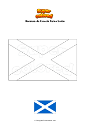 Dibujo para colorear Bandera de Escocia Reino Unido