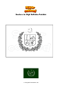 Dibujo para colorear Bandera de Gilgit Baltistan Pakistán