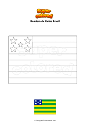 Dibujo para colorear Bandera de Goiás Brasil