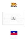 Dibujo para colorear Bandera de haití