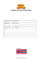 Dibujo para colorear Bandera de Hawaii Estados Unidos