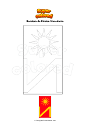 Dibujo para colorear Bandera de Ilinden Macedonia