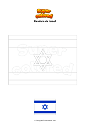 Dibujo para colorear Bandera de israel
