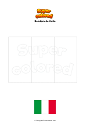 Dibujo para colorear Bandera de italia