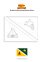 Dibujo para colorear Bandera de Jiwaka Papua Nueva Guinea