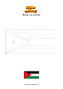 Dibujo para colorear Bandera de jordania