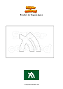 Dibujo para colorear Bandera de Kagawa Japón