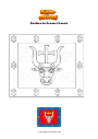 Dibujo para colorear Bandera de Kaunas Lituania