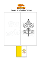 Dibujo para colorear Bandera de la Ciudad del Vaticano
