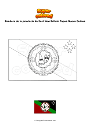 Dibujo para colorear Bandera de la provincia de East New Britain Papua Nueva Guinea