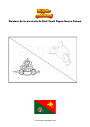 Dibujo para colorear Bandera de la provincia de East Sepik Papua Nueva Guinea