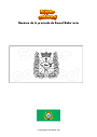Dibujo para colorear Bandera de la provincia de Gomel Bielorrusia