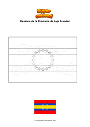Dibujo para colorear Bandera de la Provincia de Loja Ecuador