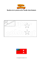 Dibujo para colorear Bandera de la provincia de Temotu Islas Salomón