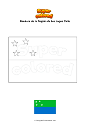 Dibujo para colorear Bandera de la Región de Los Lagos Chile