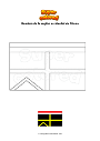 Dibujo para colorear Bandera de la región occidental de Ghana
