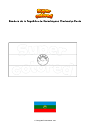 Dibujo para colorear Bandera de la República de Karachayevo Cherkesiya Rusia