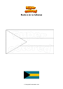 Dibujo para colorear Bandera de las bahamas