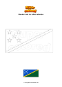 Dibujo para colorear Bandera de las islas salomón