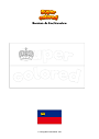 Dibujo para colorear Bandera de Liechtenstein