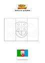 Dibujo para colorear Bandera de Liguria Italia