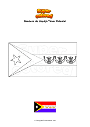 Dibujo para colorear Bandera de Liquiçá Timor Oriental