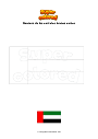 Dibujo para colorear Bandera de los emiratos árabes unidos
