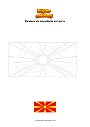 Dibujo para colorear Bandera de macedonia del norte