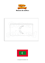 Dibujo para colorear Bandera de maldivas