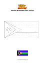 Dibujo para colorear Bandera de Manatuto Timor Oriental