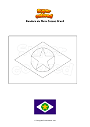Dibujo para colorear Bandera de Mato Grosso Brasil