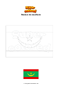 Dibujo para colorear Bandera de mauritania