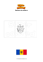 Dibujo para colorear Bandera de moldavia