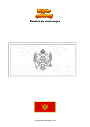 Dibujo para colorear Bandera de montenegro
