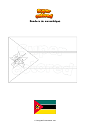 Dibujo para colorear Bandera de mozambique