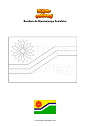 Dibujo para colorear Bandera de Mpumalanga Sudáfrica