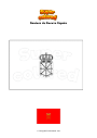 Dibujo para colorear Bandera de Navarra España