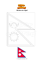 Dibujo para colorear Bandera de nepal