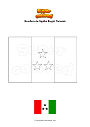 Dibujo para colorear Bandera de Ngöbe Buglé Panamá