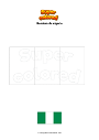 Dibujo para colorear Bandera de nigeria