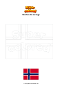 Dibujo para colorear Bandera de noruega