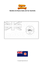 Dibujo para colorear Bandera de Nueva Gales del Sur Australia