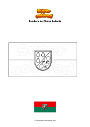Dibujo para colorear Bandera de Olaine Letonia