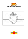 Dibujo para colorear Bandera de Rivnenska Oblast Ucrania