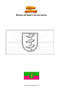 Dibujo para colorear Bandera de Ropažu Novads Letonia