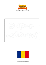 Dibujo para colorear Bandera de rumania
